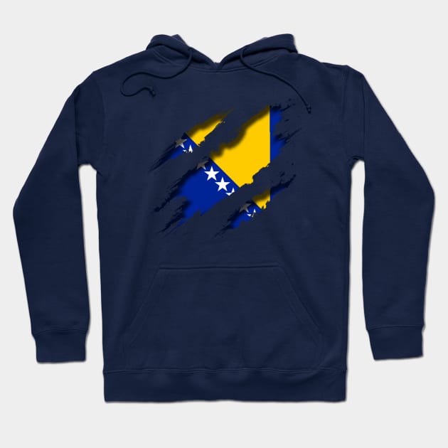 Bosnia and Herzegovina Shredding Hoodie by blackcheetah